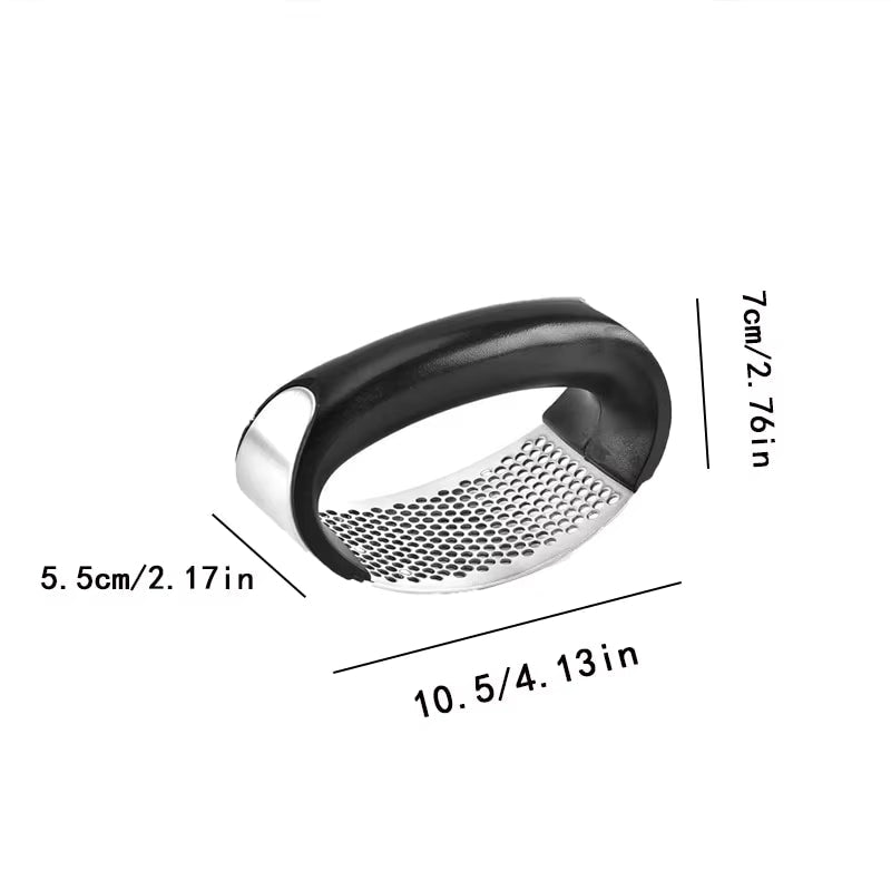 Black Garlic Press Garlic Mashers Manual Ring Garlic Peeler Garlic Beater Stainless Steel Garlic Mashers