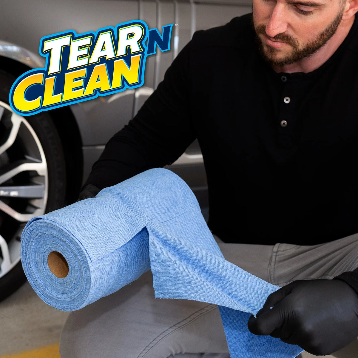 Tear N Clean Reusable Easy-Tear Microfiber Towels, 100 Pack., 12In. X 12In.