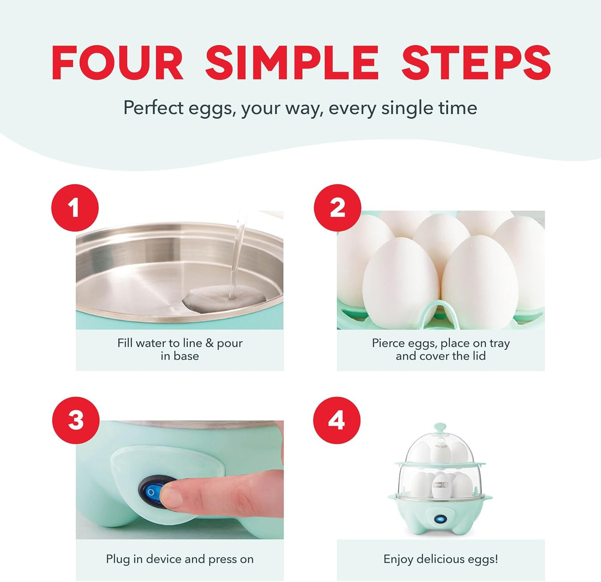 Deluxe Rapid Egg Cooker Electric for Hard Boiled, Poached, Scrambled, Omelets, Steamed Vegetables, Seafood, Dumplings & More, 12 Capacity, with Auto Shut off Feature, Black